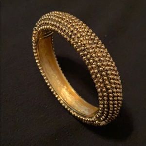 Textured Gold Colored Bracelet 2.5”
